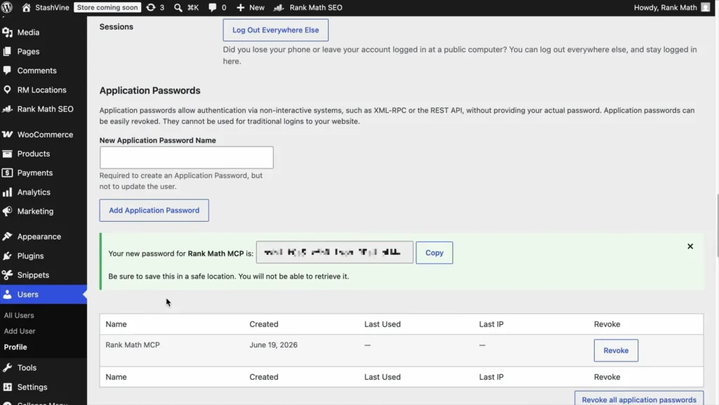 Create a WordPress Application Password