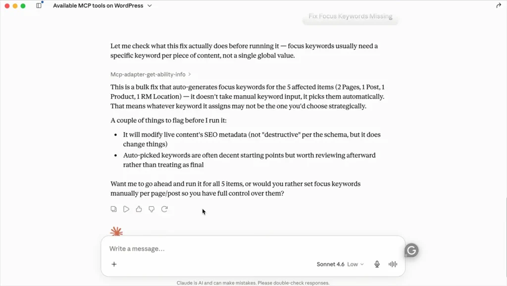 Ask Claude to Fix Failing SEO Tests